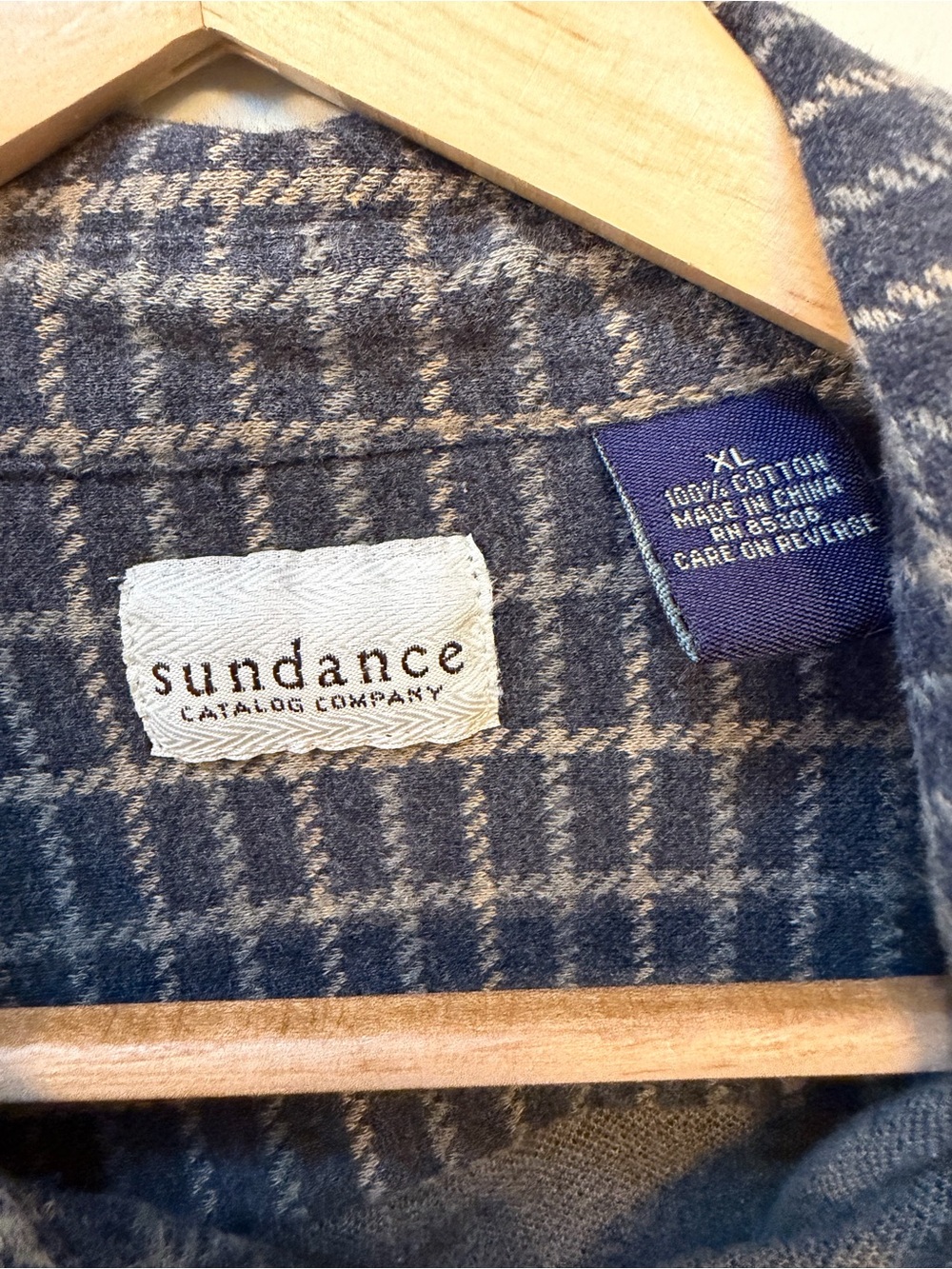 Sundance Catalog Mens Checkered Flannel Shirt Plaid Size XL - Picture 2 of 4